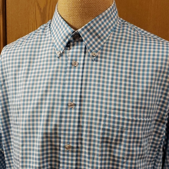 Kenneth cole reaction no iron blue checked shirt - Picture 1 of 6